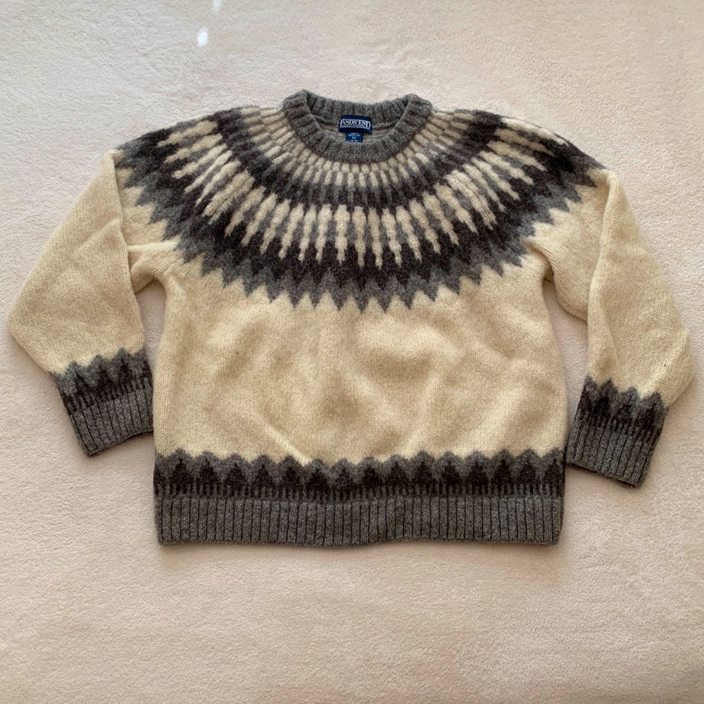 Lands’ End Wool and Alpaca Nordic Sweater